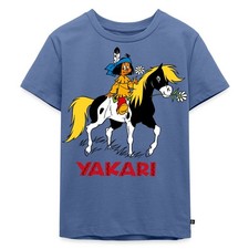 Yakari Indianer Reitet Auf Kleiner Donner Kinder Premium Bio T-Shirt