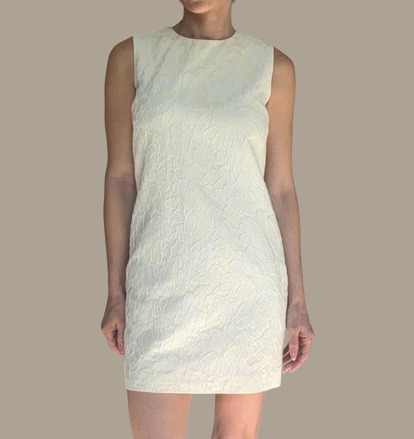 Crystal Jo White Floral Shift dress, Size 4