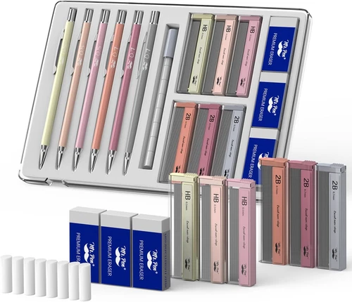 Mr. Pen- Boho Mechanical Pencil Set with Lead and Erasers Refills, 6 Pack, Boho - Picture 1 of 9