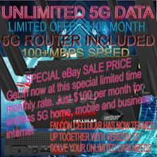 Grandfathered Verizon Unlimited Data 5G/4G Hotspot Jetpack Business Router