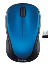 Logitech M317 Wireless Mouse 2.4GHz USB Receiver 1000 DPI Blue PC Mac Chromebook