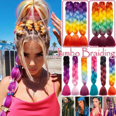 Jumbo Flechten Crochet Extensions DIY Box Braids Braided Haarverlängerung Ombre