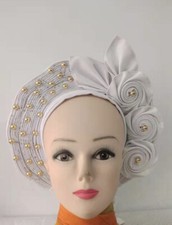 African Auto Gele Ready To Wear Hair Wrap African Head Wear Hat