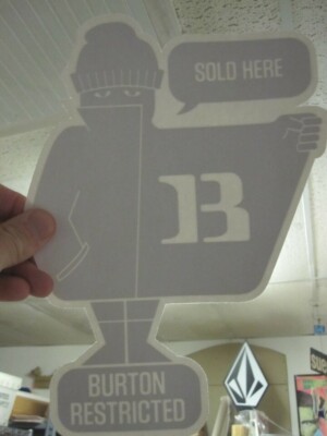 authorized burton snowboard dealers BURTON snowboard Restricted Sold Here Authorized Dealer Cling Sticker New