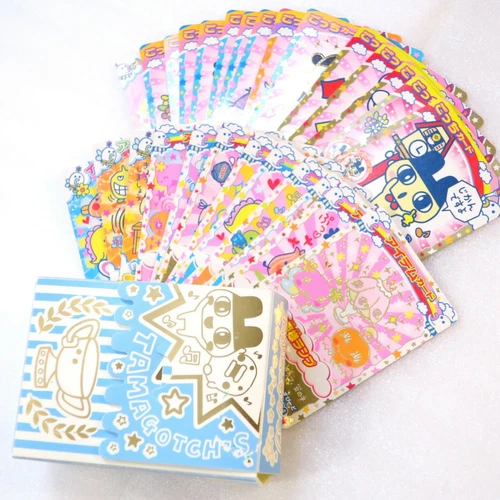 Tamagotchi Cards Lot 27 w/ Box Memetchi Mametchi Mimitchi Bandai Japan