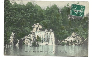 75 PARIS BOIS DE BOULOGNE LARGE WATERFALL