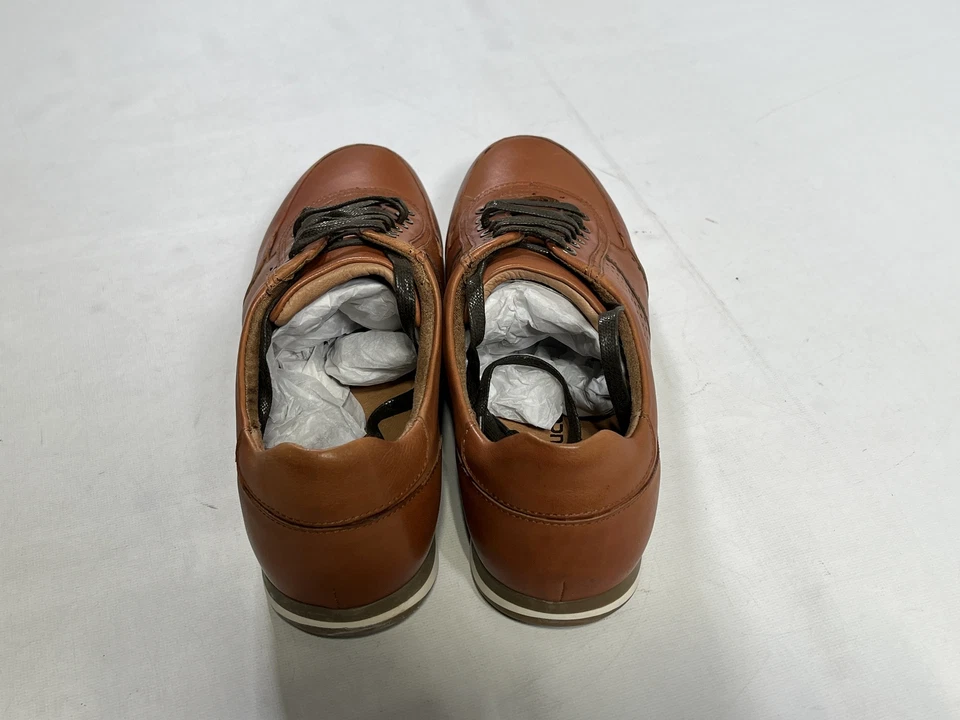 Мужские Bacco Bucci Studio Meyer коньяк кожаные кроссовки 9,5 новый - Изображение 3 из 4