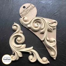 WoodUbend Heat Bendable Set of Decorative Scrolls WUB1386-7 17.5x8cm