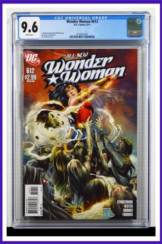Wonder Woman #612 CGC Graded 9.6 DC August 2011 White Pages Comic Book.