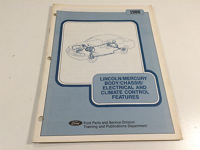 1988 Ford Lincoln Mercury Body Chassis Electrical And Climate Control Features
