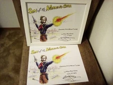 FREE FRAME ! GENERAL CUSTER LAST STAND art print SON OF THE MORNING STAR SIGNED 