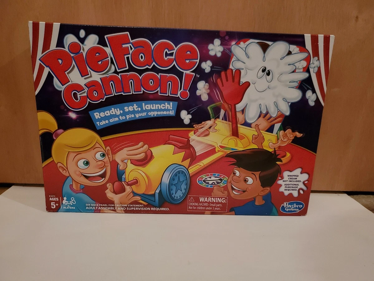 Hasbro Gaming Pie Face Cannon Game Whipped Cream Family Board Game Kids  Ages 5 and Up