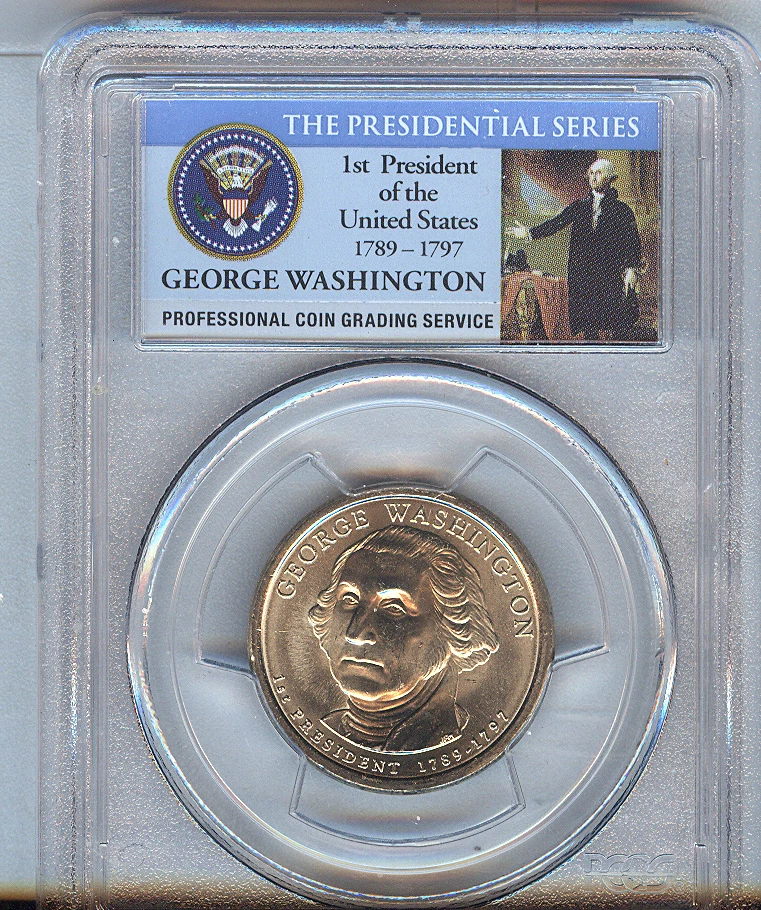 2007 MISSING EDGE LETTERING - WASHINGTON $1 PCGS MS65 - FROM THE DENVER MINT - Image 2 of 2