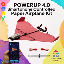 NEW POWERUP 4.0 Smartphone Controlled Paper Airplane Kit-Smart Bluetooth Flight