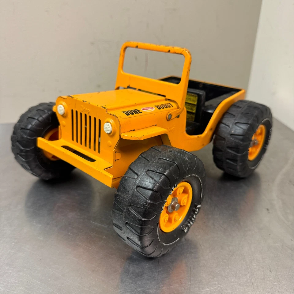 老式 TONKA 压钢橙色沙丘越野车 吉普 MR-970 金属玩具卡车 — 第 2/4 张图片