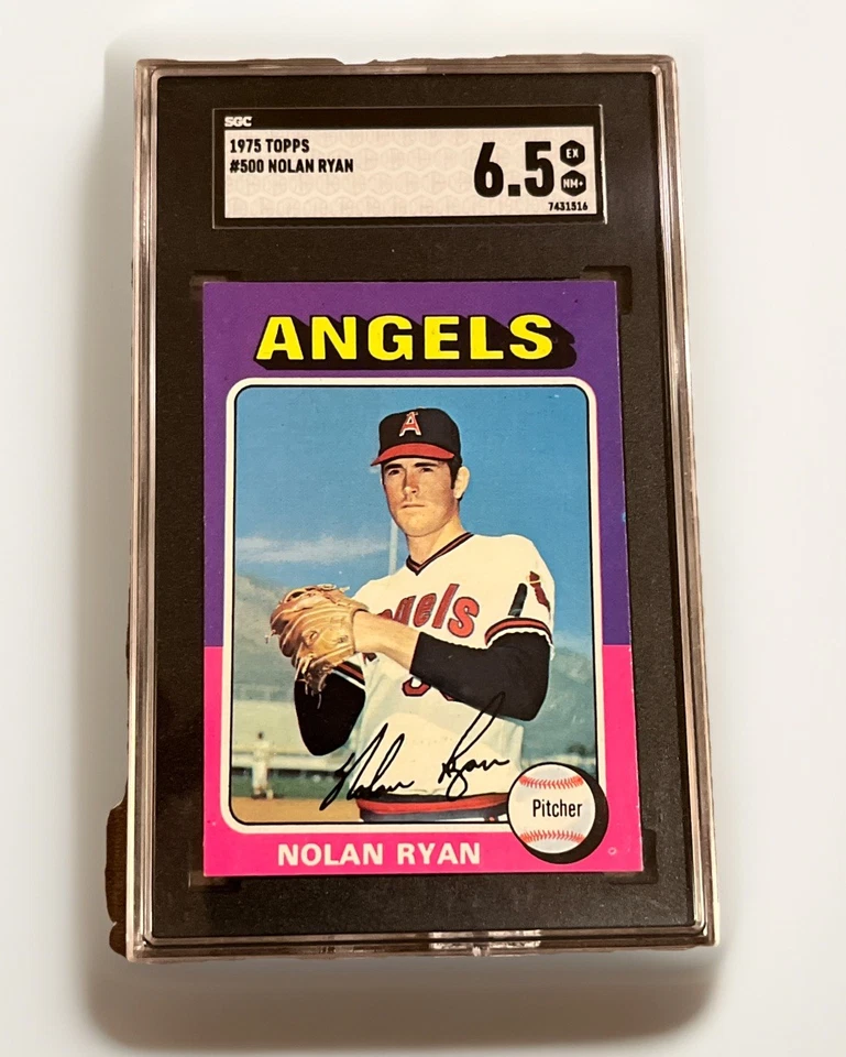 🟥🔥NOLAN RYAN🔥🟦 1975 Topps #500 HOF SGC 6.5 EX-NM+ Vintage Angels - Image 2 of 4