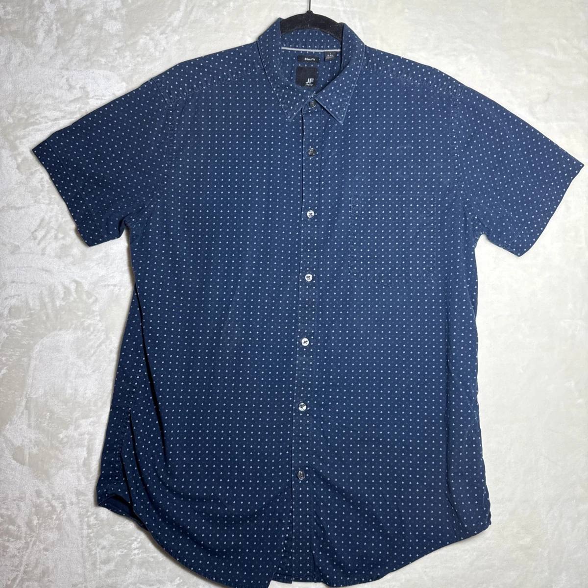 j ferrar short sleeve dress shirt J. Ferrar JF Mens Button Down Shirt Short Sleeve Brown Plaid Size S 18-18 . XXL