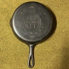 Vintage GRISWOLD Cast Iron SKILLET Frying Pan # 6 LARGE BLOCK LOGO sits flat