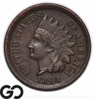 1864 Indian Head Cent Penny, Bronze, Choice XF