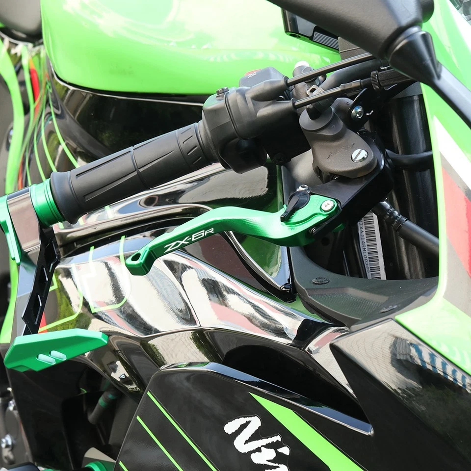 Palancas de embrague de freno cortas para Kawasaki Ninja ZX6R 2019-2025 ZX636 ZX-6R ZX 6R Foto 2 de 4