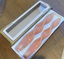 SET OF 2 FIAMMA TWISTED CANDLE TAPERS 10 1/4 in