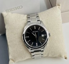Seiko Essentials SUR311 Black Dial Stainless Steel Men's Quartz Watch 40.2mm New