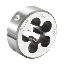 1/4-18 NPT Round Dies Machine Thread Threading Dies 1.5" OD High Speed Steel
