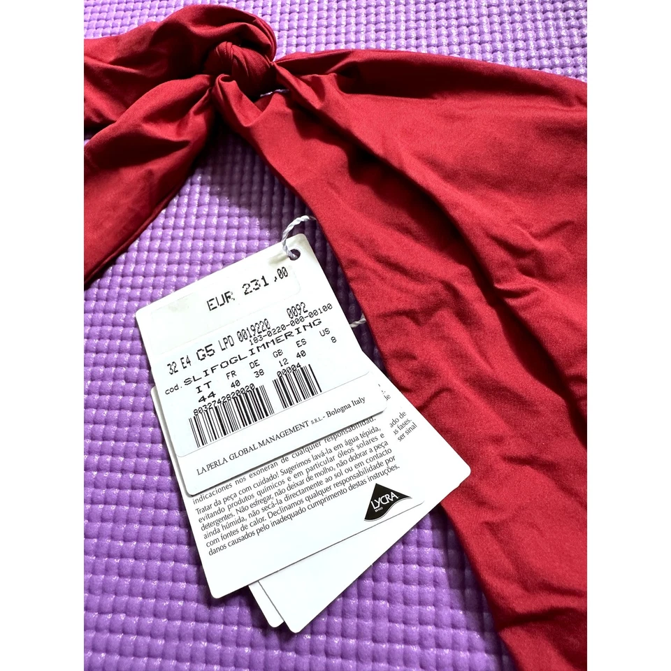 $250 La Perla бикини низ со стразами галстук стороне женщин размер 8 лайкра бисером плавать - Изображение 4 из 4