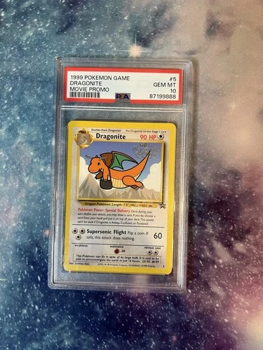 🐉👜 1999 Pokémon Dragonite PSA 10 - Pokémon Game Movie Promo #5
