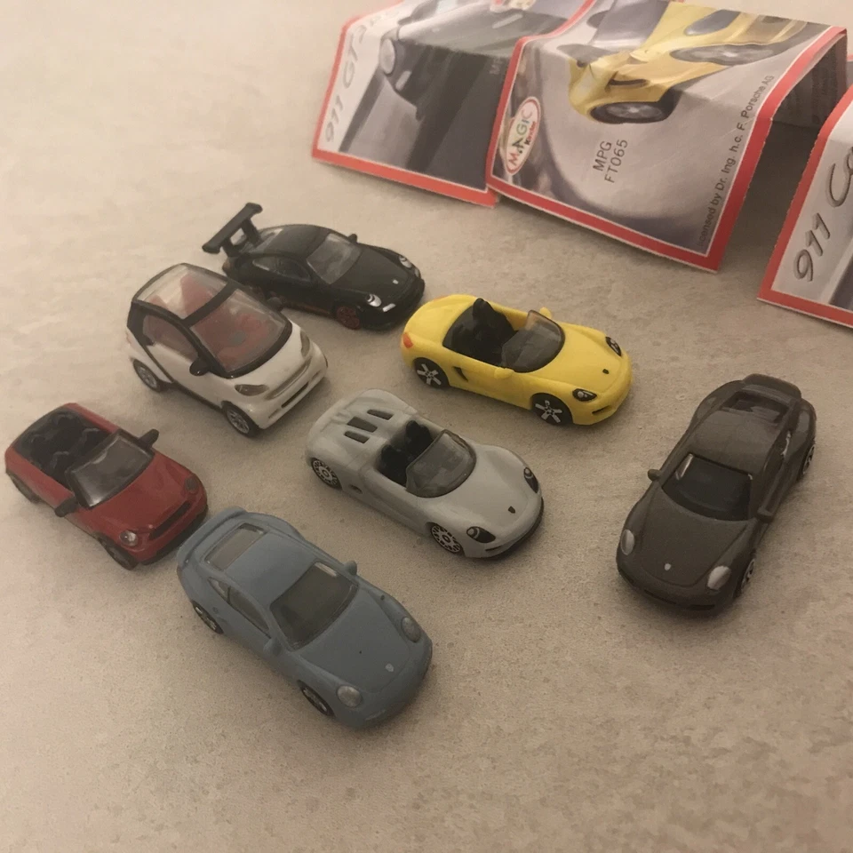 Lotto 7 Auto Kinder Sorpresa. Smart For Two, Mini Cooper, Porsche Carrera Ecc.. - Immagine 2 di 4