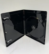 3 PCS 12mm Single Blu-Ray DVD Case With Blu-Ray Embossed Logo, Black,YH8-12MM