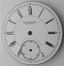 Pocket Watch Howard Boston 18s porcelain Fine DIAL diameter 45.4 mm for parts