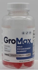 GroMax Male Enhancement Gummies Vitality, Virility, Vigor w/ Irish Sea Moss