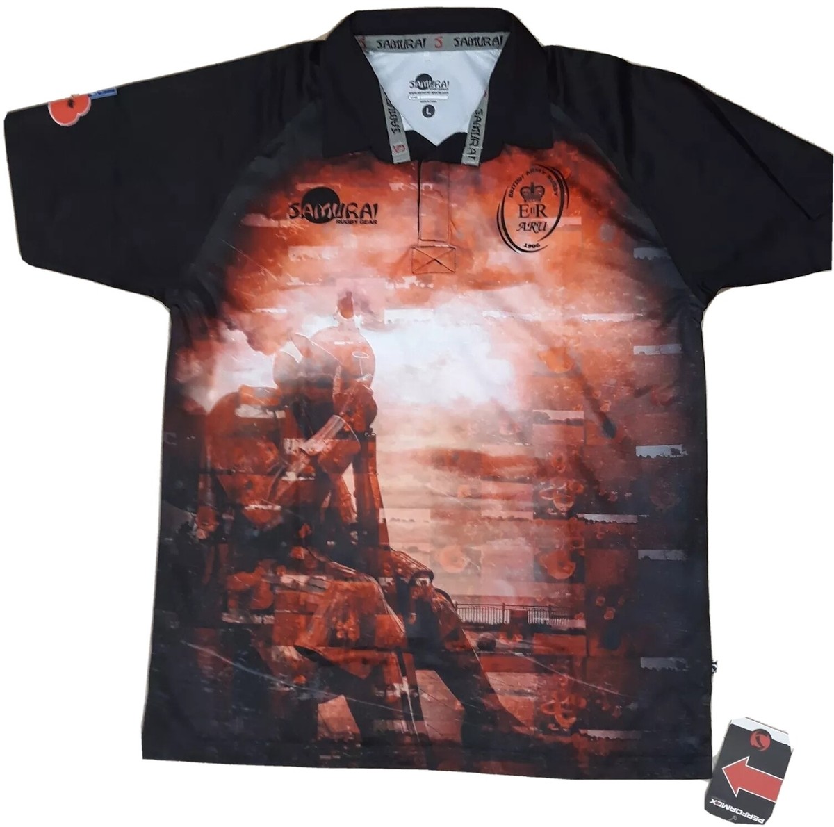 Army Rugby Union 2018 Tommy Remembrance Rugby Shirt by Samurai