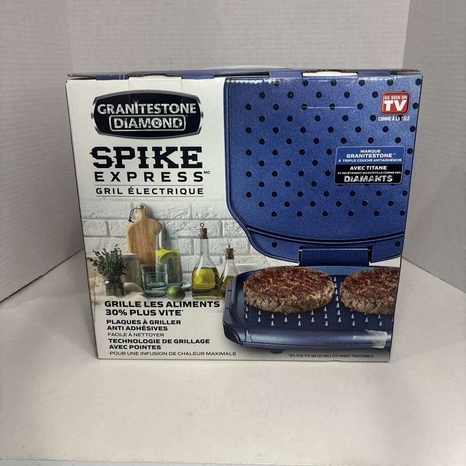 Granitestone Diamond Spike Express Electric Grill New! As Seen On Tv - Image 3 of 4