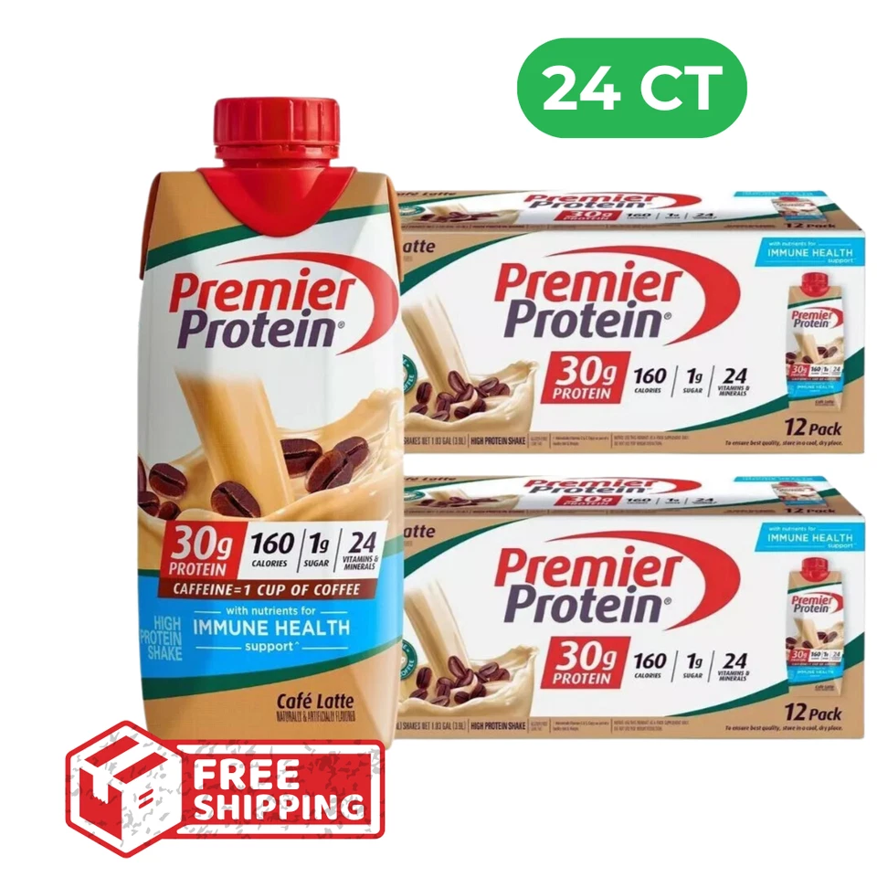 Premier Protein Shake, Café Latte, 30g Protein, 11 fl oz, 24 Ct - Image 1 of 1