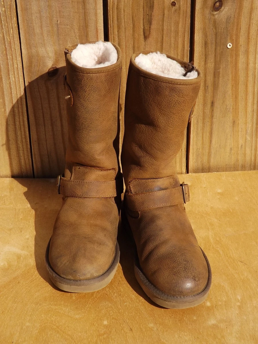Size 7 Uggs Women Sutter Water Resistant Leather Boots Wheat Brown