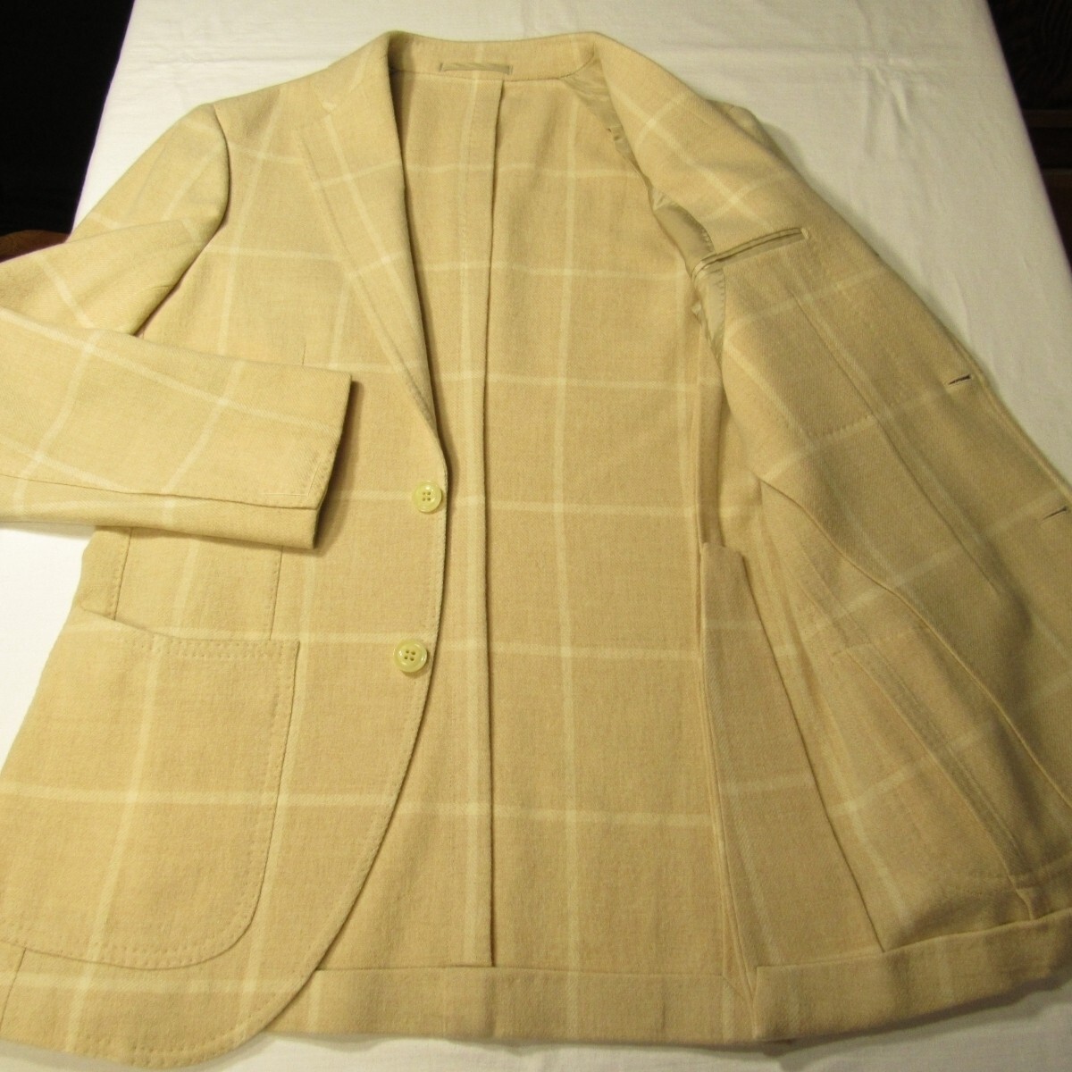 RING JACKET Check Tailored Jacket Size 46 Fall Winter Wool RING JACKET Check Tailored Jacket Size 46 Fall Winter Wool