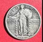 1923 US Standing Liberty SILVER Quarter! "Philadelphia" Mint! Very Fine! Coin!