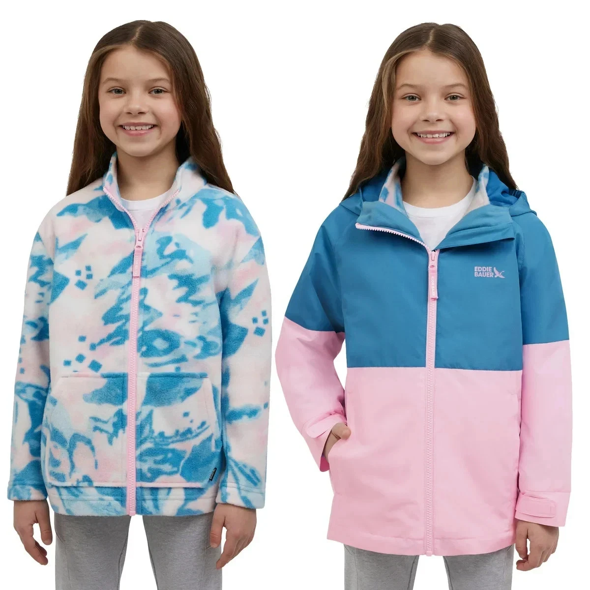 Manteau Doudoune Fille Eddie Bauer – Turquoise – Taille 4 – Léger Et Chaud