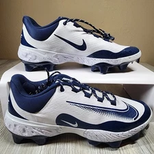Nike Alpha Huarache Elite 4 Low MCS Navy Blue/White Mens Size 13 New FD6255-107