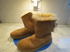 Ugg Mini Bailey bow ll chesnut fashion warm boots sheepskin lined size 8 women