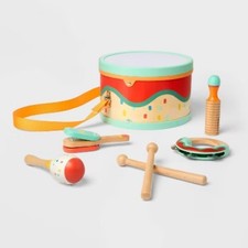 Musical Instrument Set - 7pc - Gigglescape: Metal, Plastic, Wood Percussion