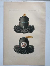 1904 Lithograph Zuni Indian Mask Warrior Colorful American Ethnology Print 11x7