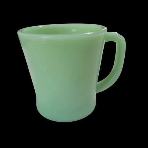 Vintage Fire King Jadeite Art Deco D Handle Coffee Cup Mug 8 Oz