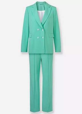 Heine Double Breasted Straight Leg Trouser Suit - Size 8 - LB 564