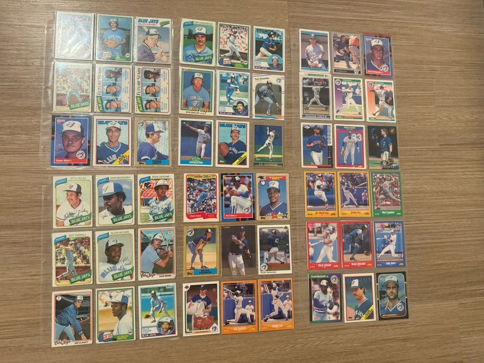 Lote de tarjetas de béisbol Toronto Blue Jays de colección-modernas con estrellas y números de equipo Foto 4 de 4