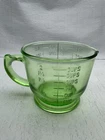 Uranium Hazel Atlas Green Depression Glass Measuring Cup Pint 2 Cups Vintage