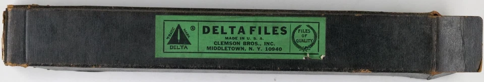 4 x Delta 8" Round 2ND Cut Hand File -  Second 77643 Vintage Made In USA 4 Files - Image 4 of 4