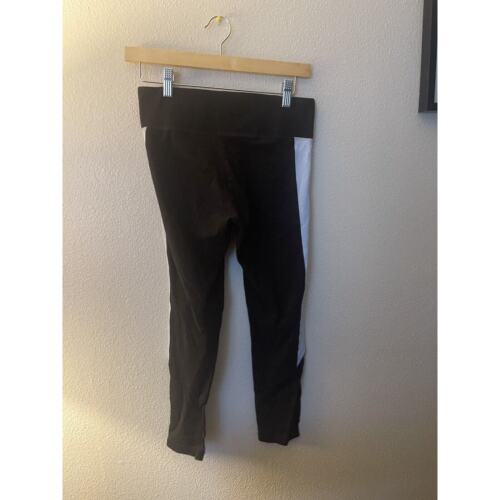 Victorias Secret Pink Black Blue Mesh Striped Yoga Leggings Women’s Size Small - Picture 4 of 6